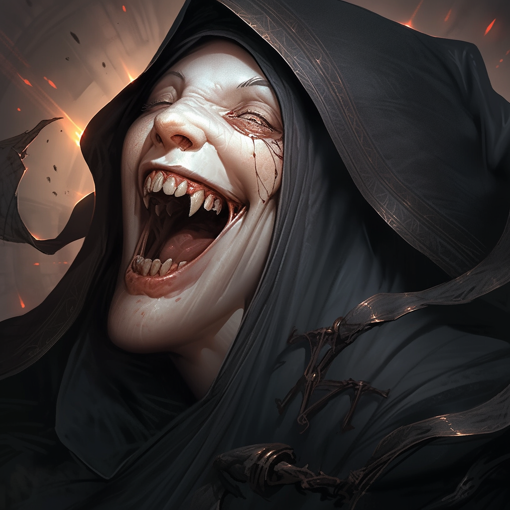 Mystic Medieval Ominous Nun Laughing