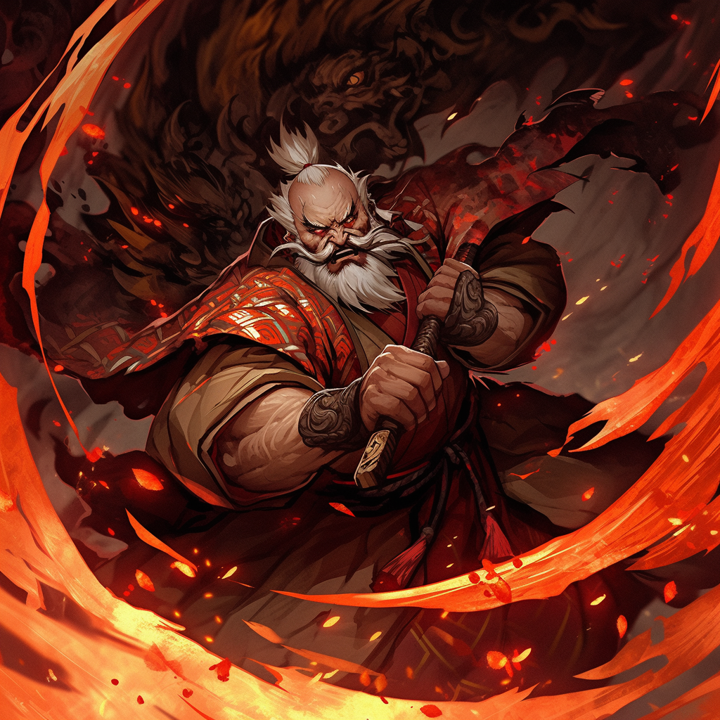 Mystic Sensei swinging huge blade