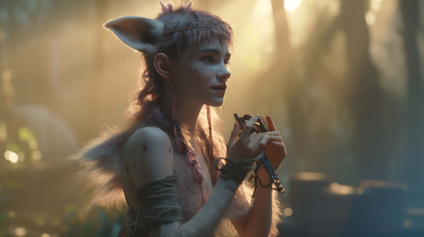 Image of Grimes as Cute Faun Dancing