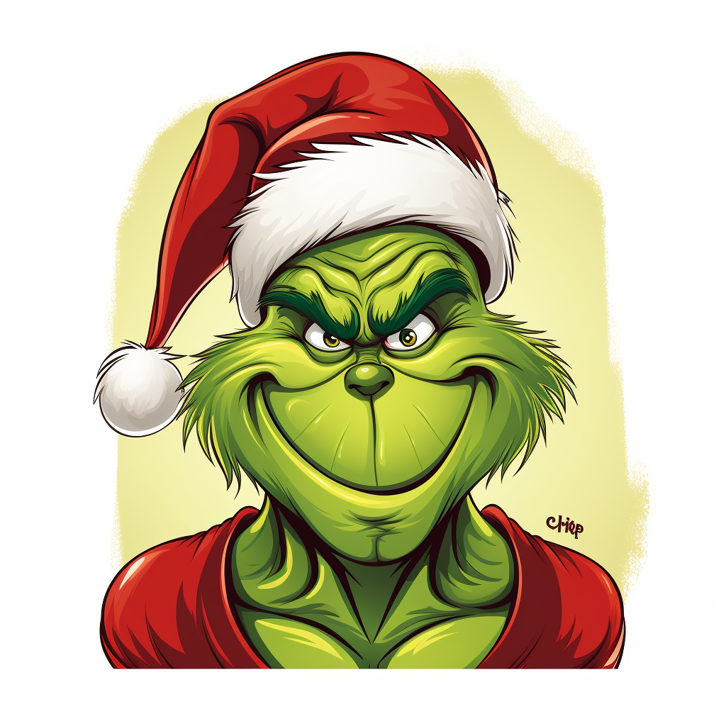 The Grinch on a comic book page