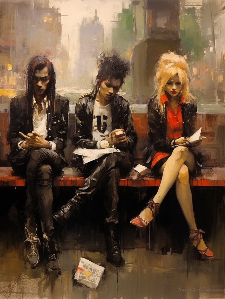 Andre Kohn painting of punk rock scene ?