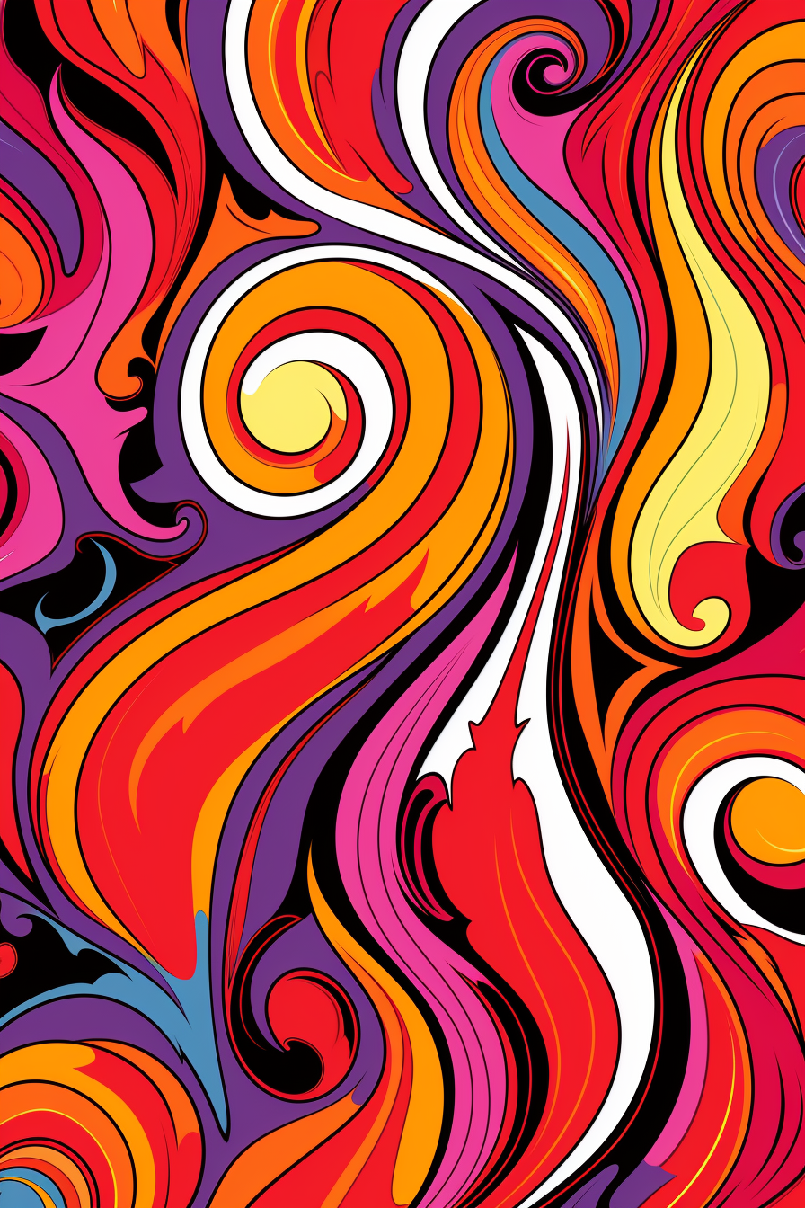 Colorful groovy pattern design background