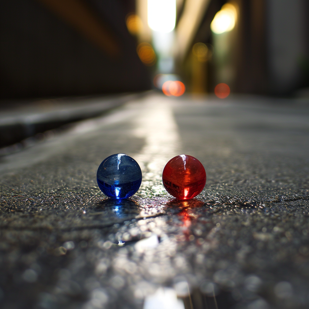 Police Siren with Red & Blue Beads