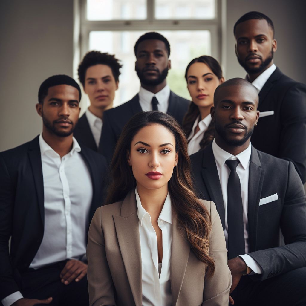 Diverse group of stunning black professionals