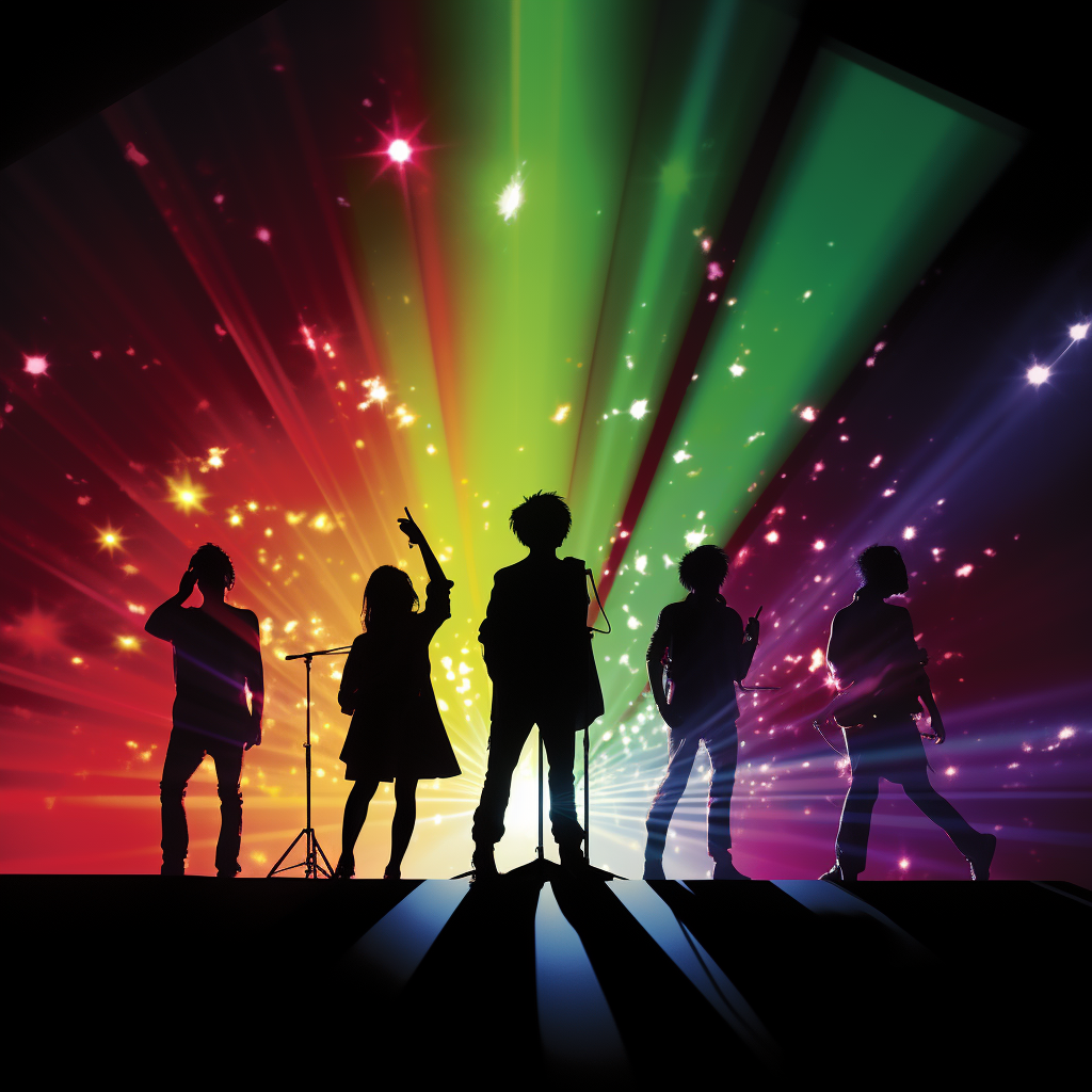 Group Idol Silhouette Performing Live