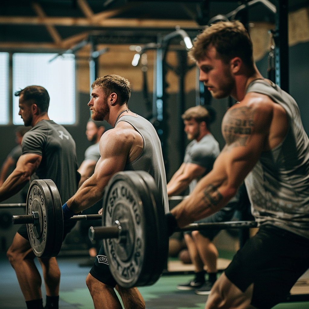 Group of Men CrossFit Training