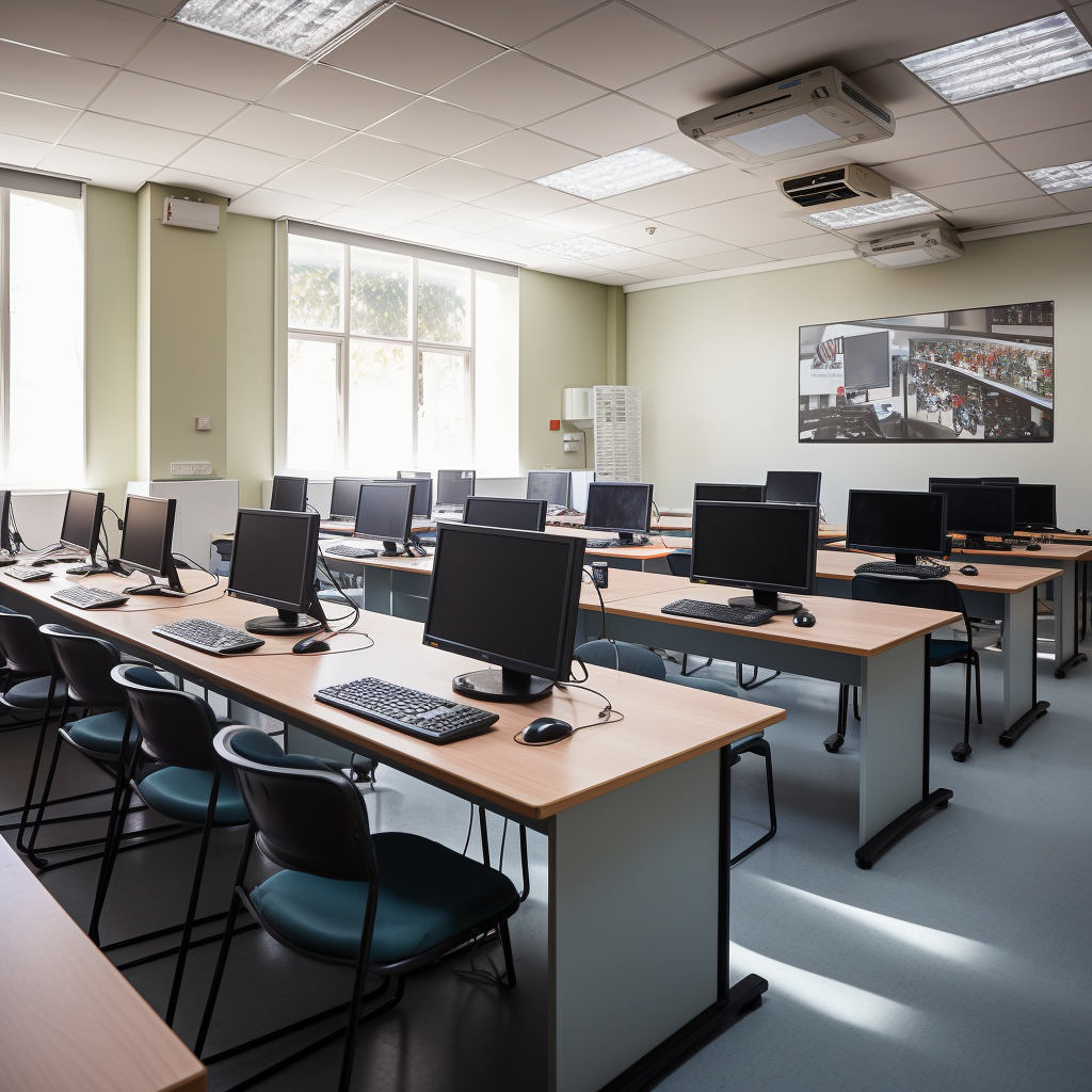 Group training in a technology-filled classroom