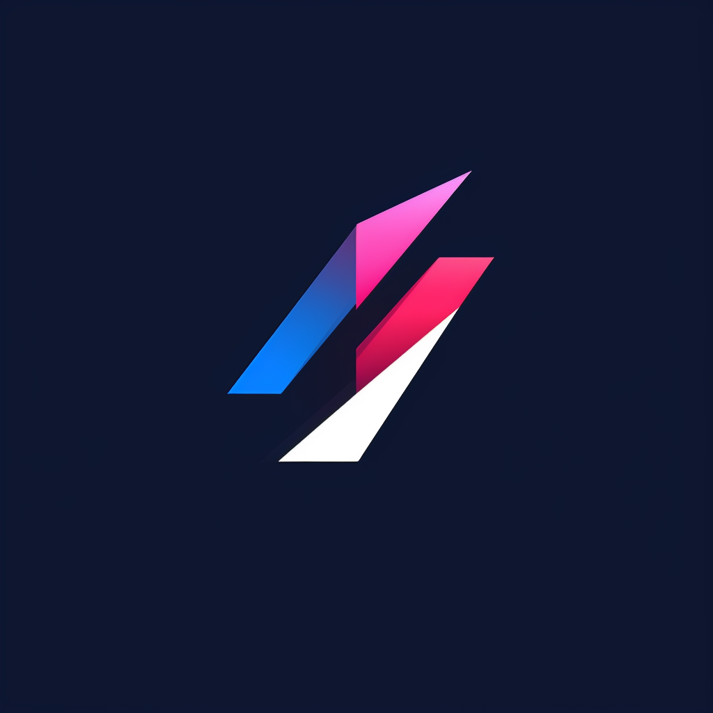 Dark blue, pink-red and white growth marketing agency logo