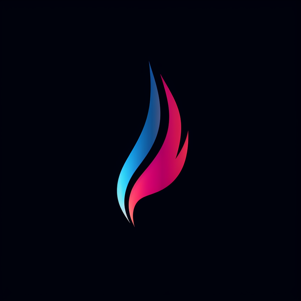 Growth marketing agency logo in dark blue and pink-red