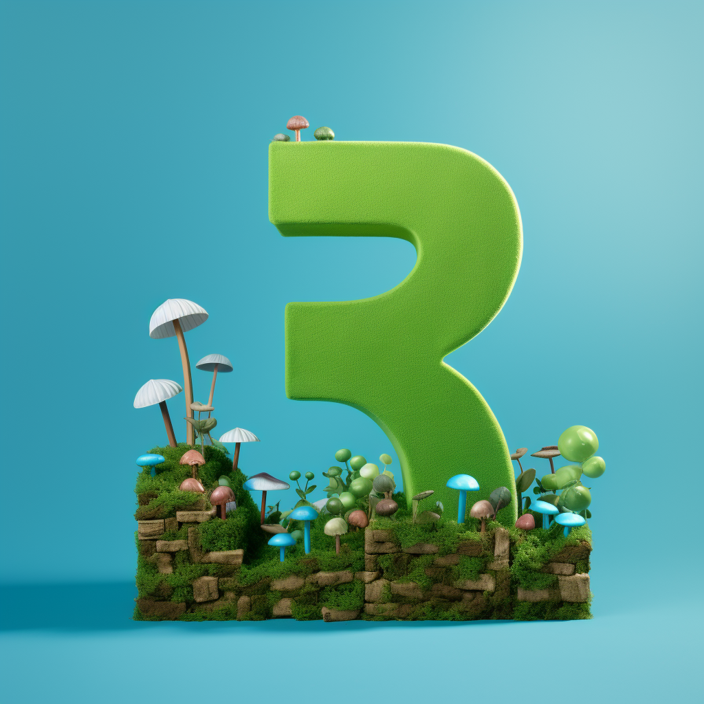 Vibrant 3D 'Growth' Word Image