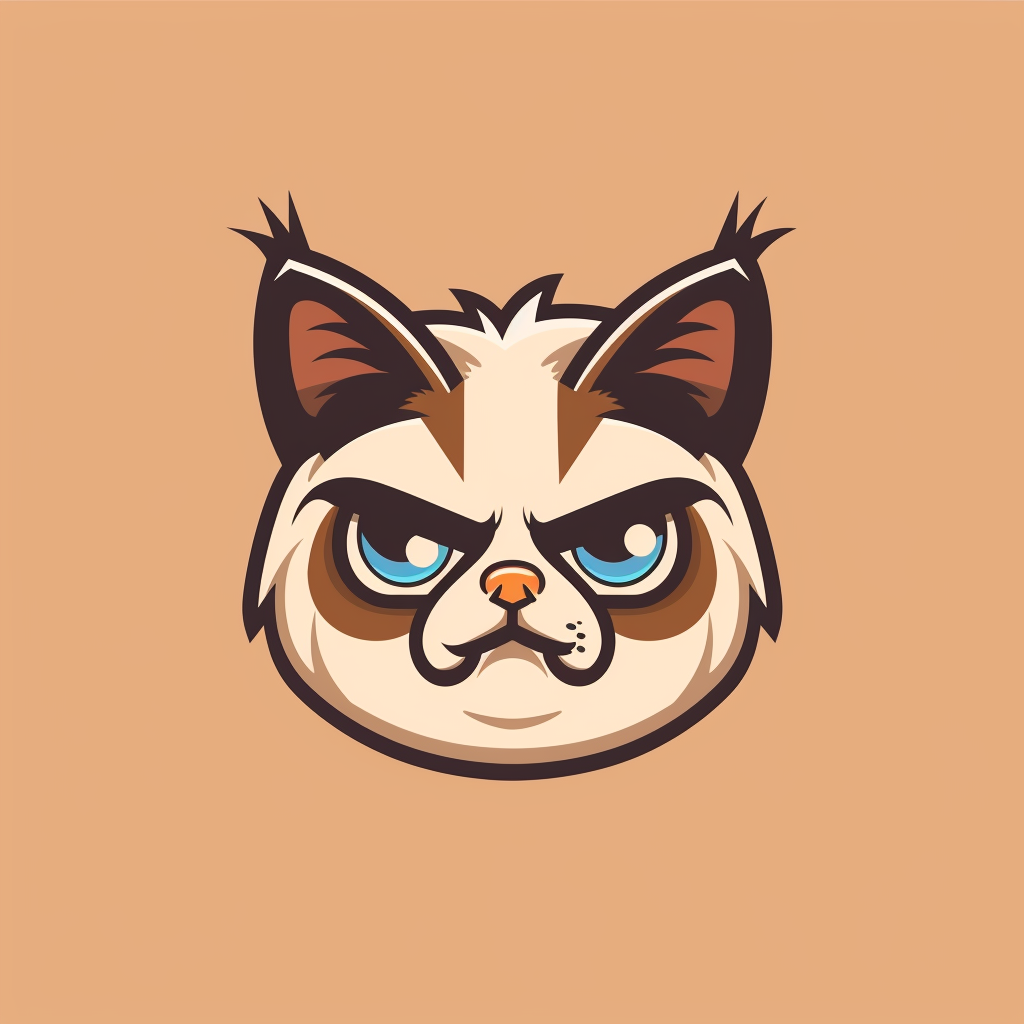 Grumpy Chubby Cat CindyCat Logo