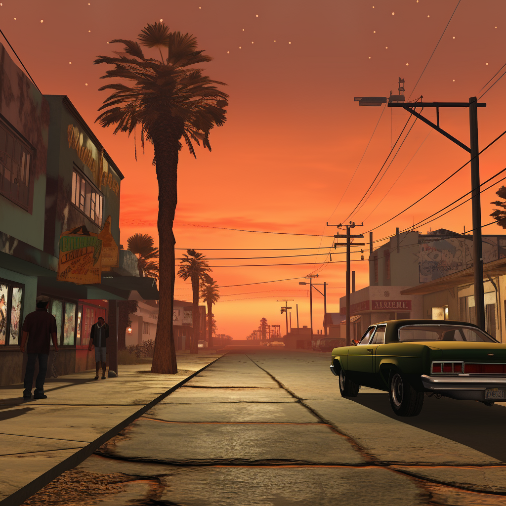 Game play still frames from GTA San Andreas