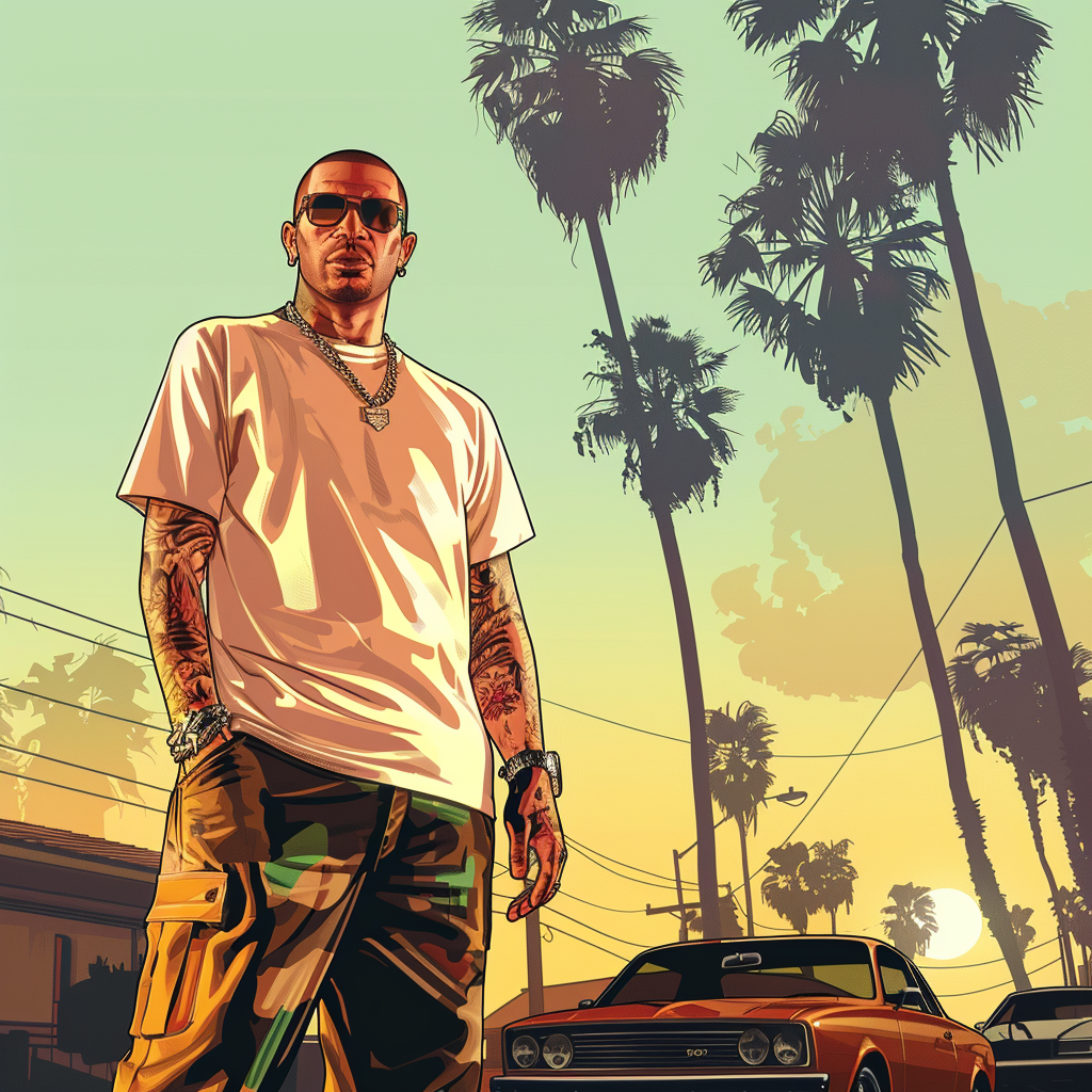 Colorful GTA Loading Screen Artwork