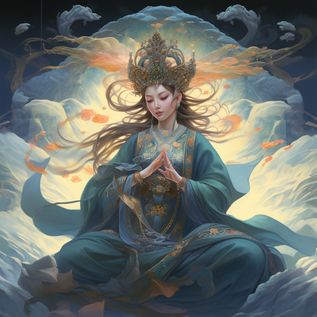 Mystical Guanshiyin Renunciation Day Illustration