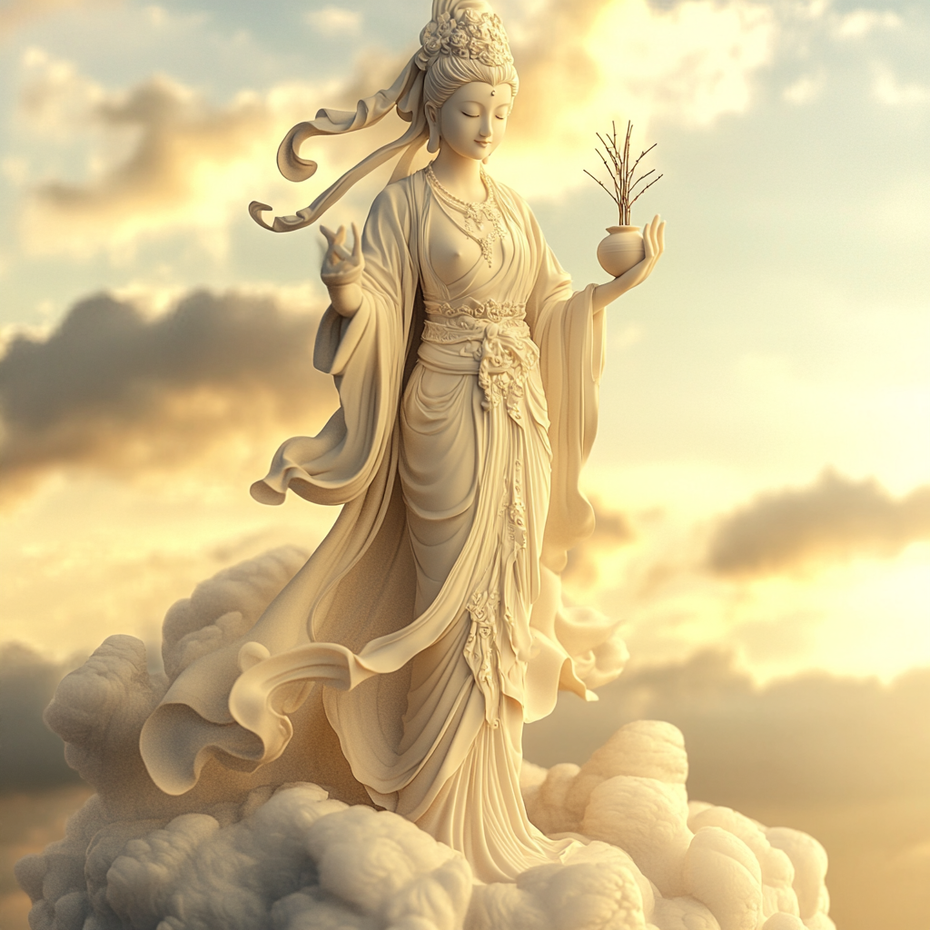 Guanyin Compassionate Bodhisattva Serene Figure