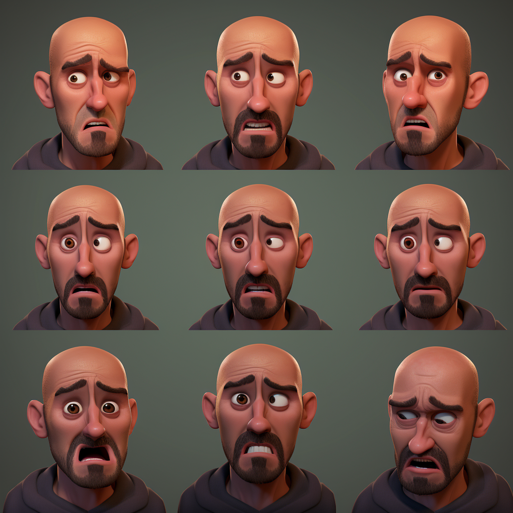 PEP Guardiola with different expressions