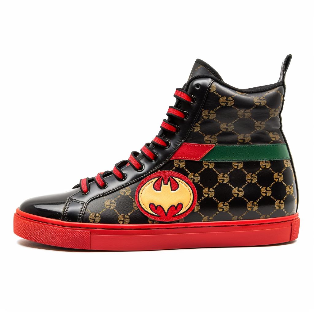 Gucci sneakers Batman white background