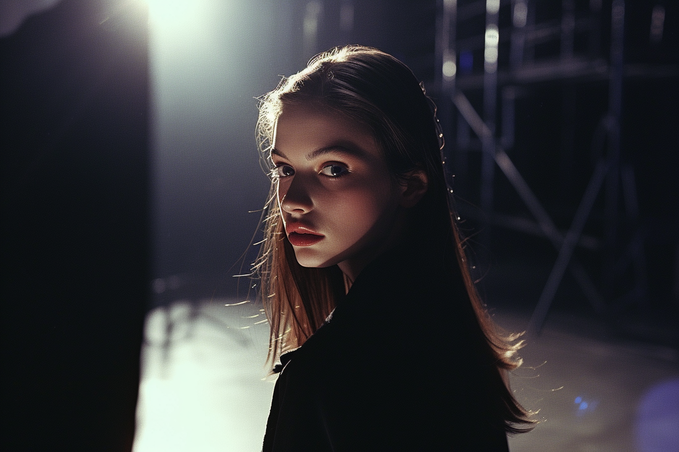 British Model Backstage at Gucci Show