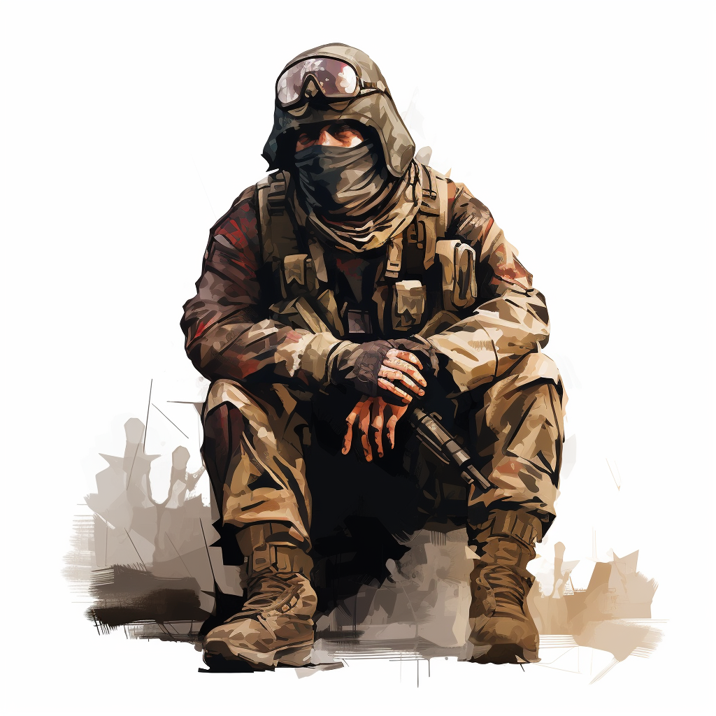 Illustration of a Guerilla Soldier