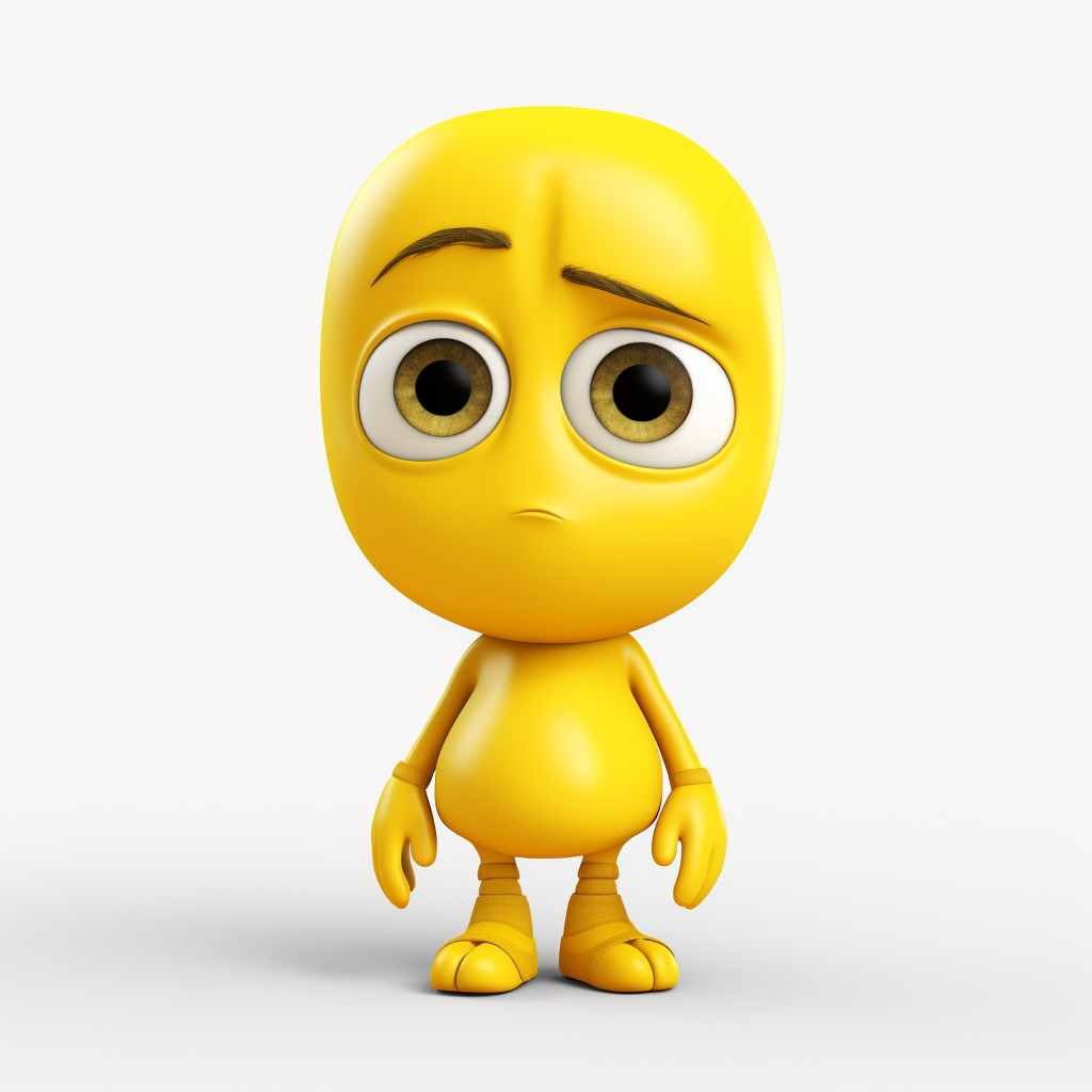 Colorful guilty avatar in Pixar's Inside-Out style