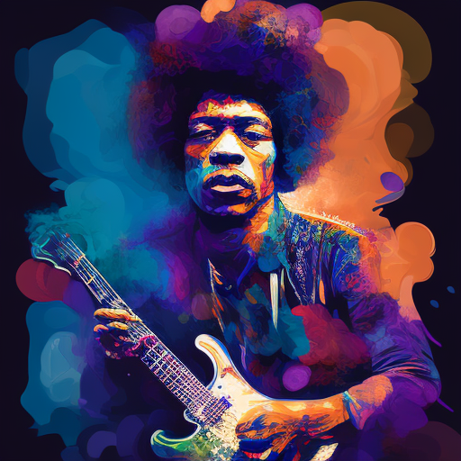 Jimi Hendrix electric guitar concert