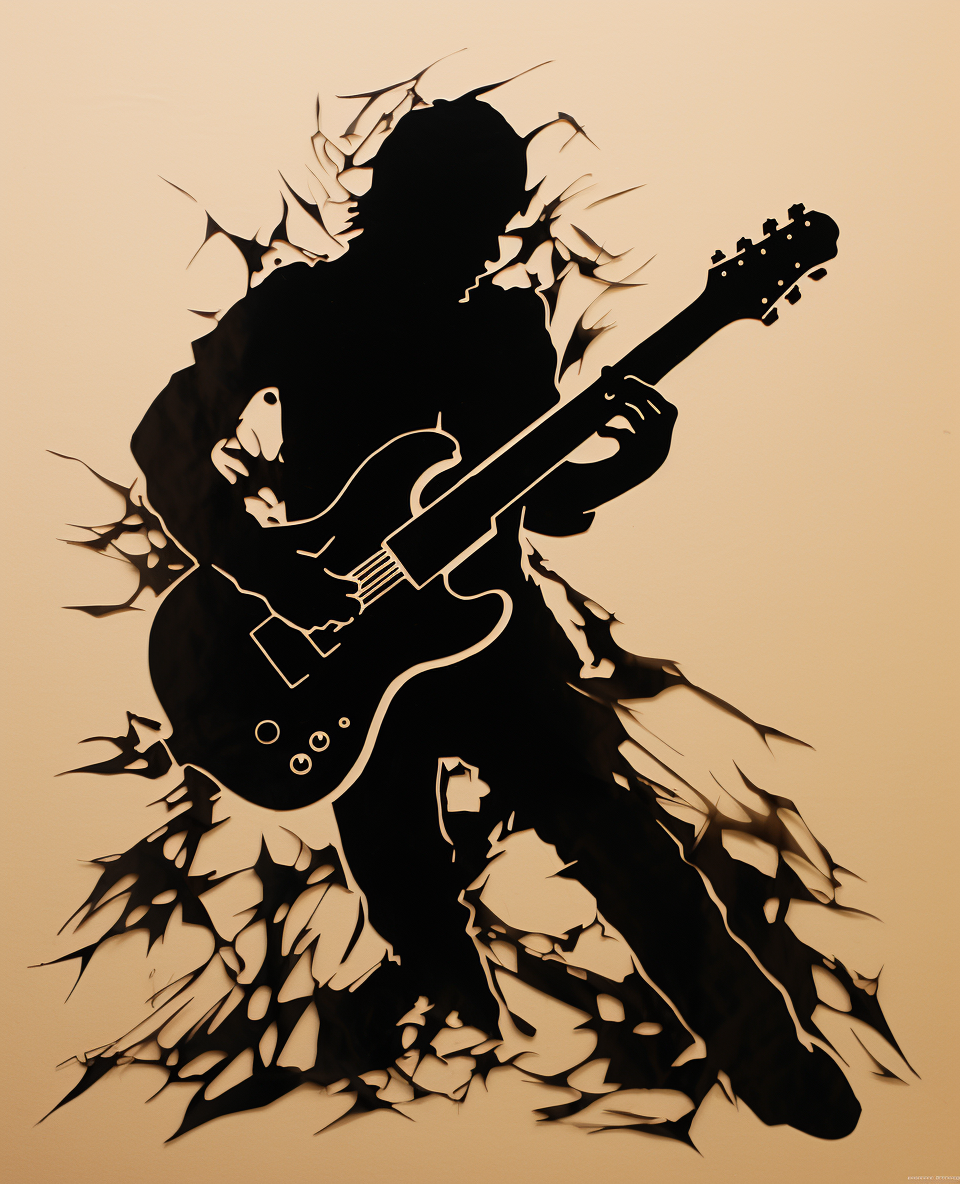 Guitarist Flash Thunder Print Artwork