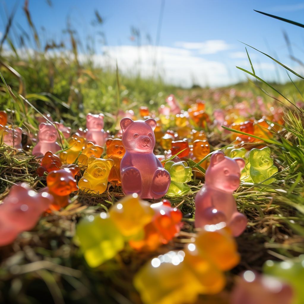 Gummy Bears Candies Field