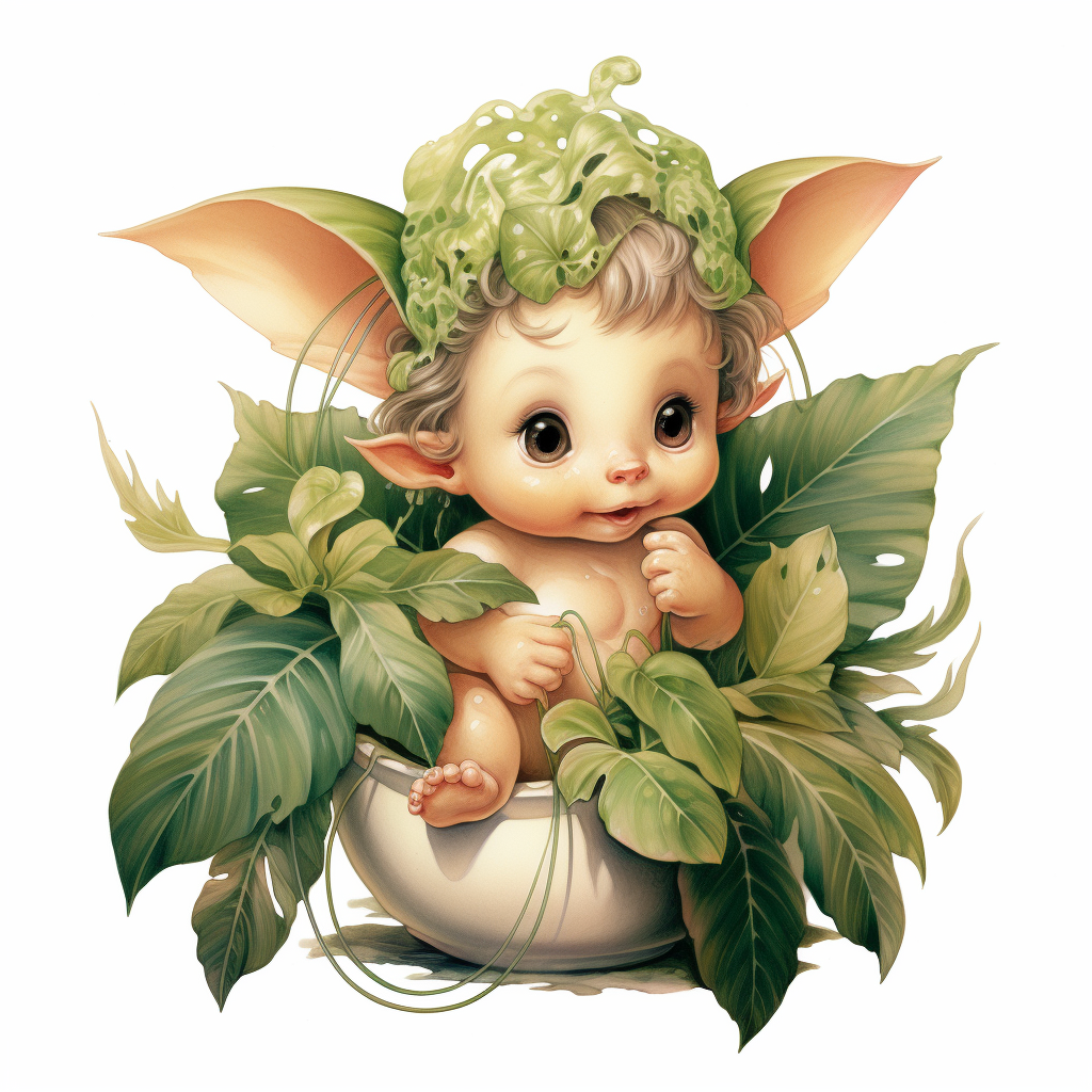 Adorable gumnut baby in Disney style