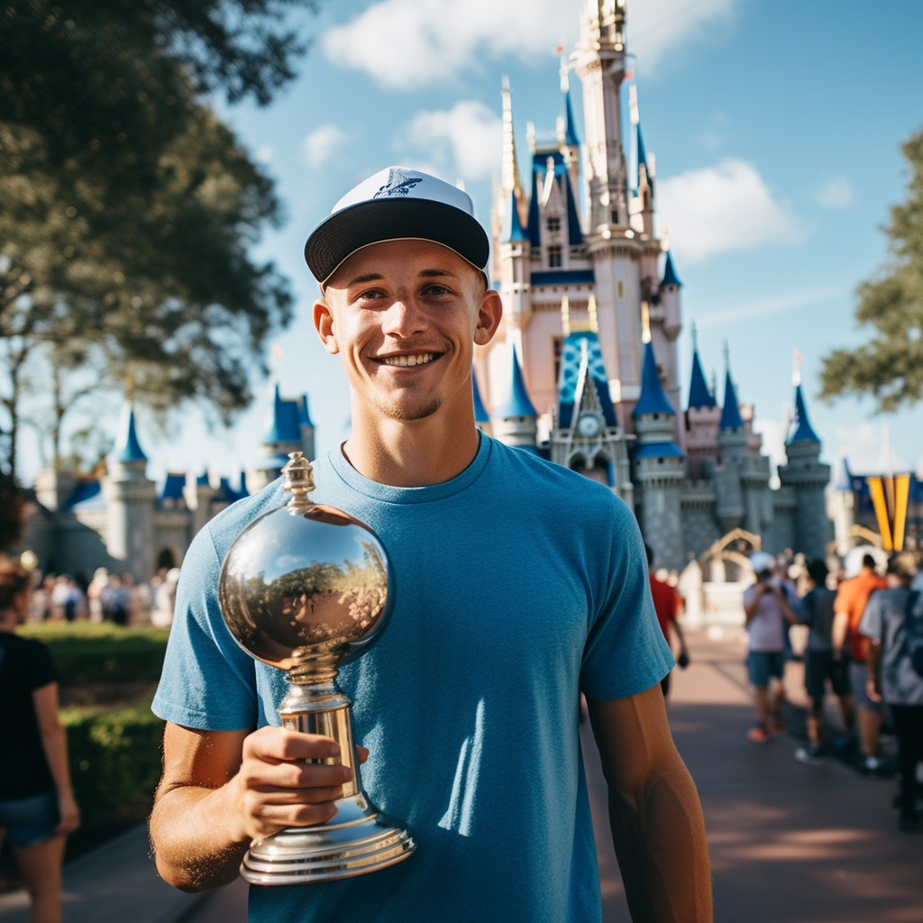 Gunnar Henderson with World Series Trophy