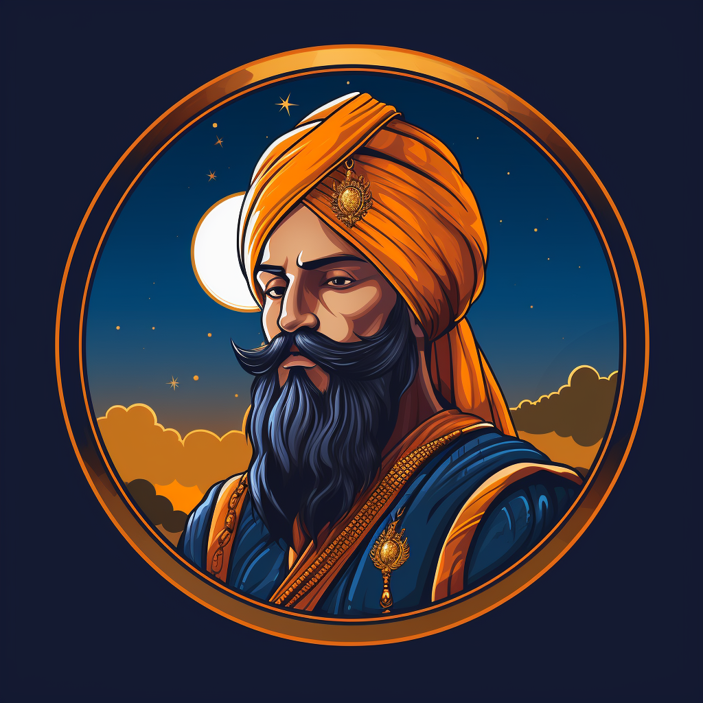 Guru Gobind Singh Jayantin Sikh Logo Face