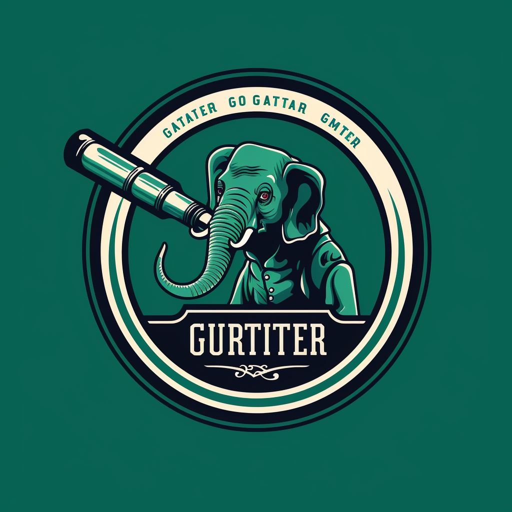 Logo of gutter cleaner with giraffe and sucker machine