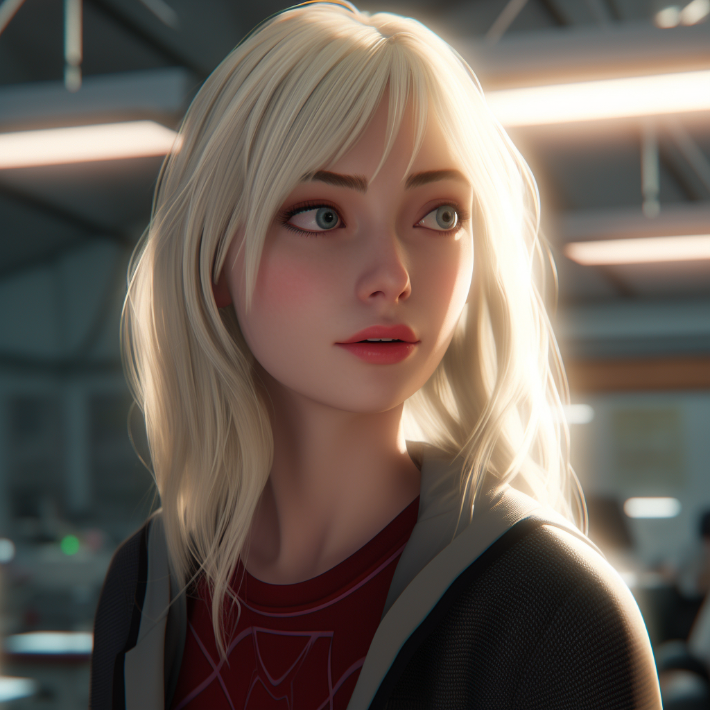 Gwen Stacy in Spider-Woman Suit