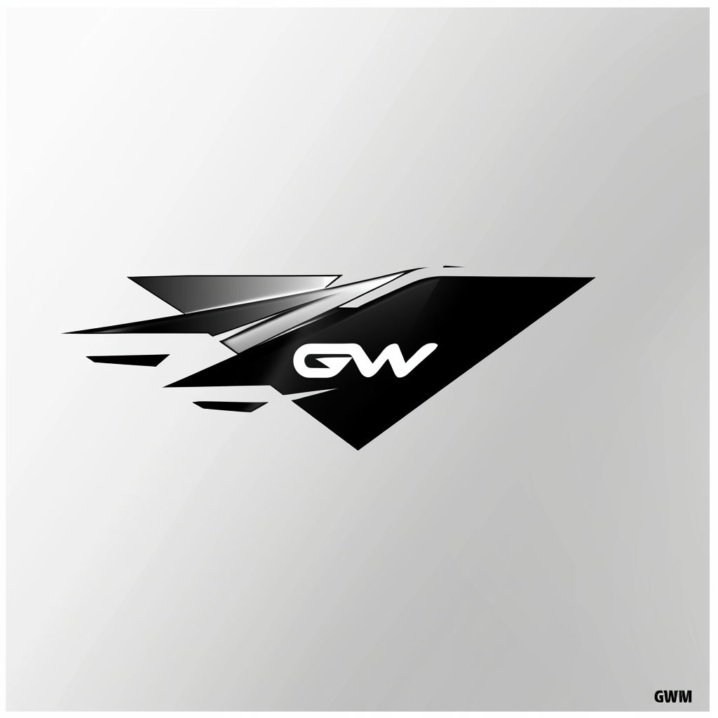 Abstract Black White GWM Logo