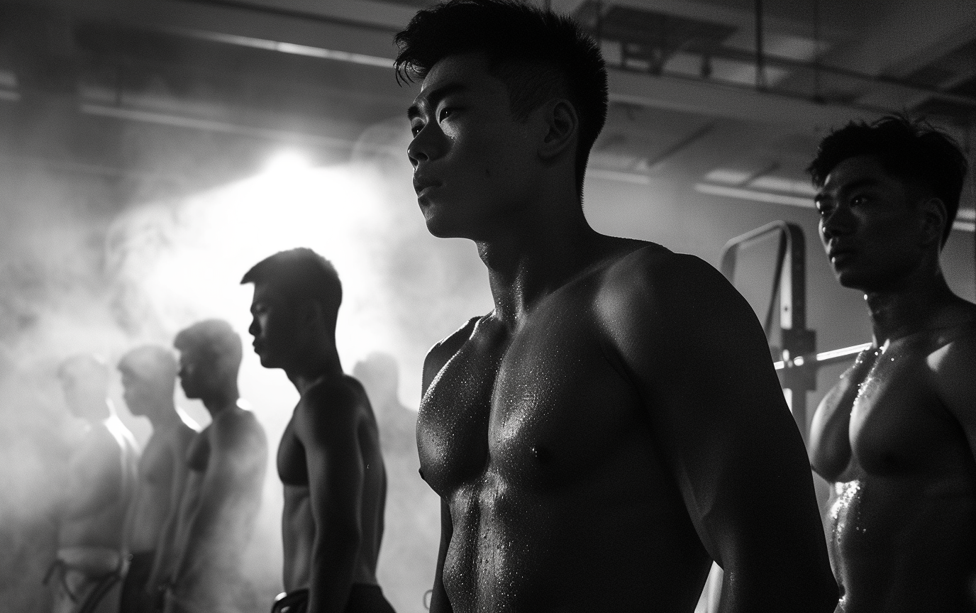 Gym Men in Philippines with Smoke