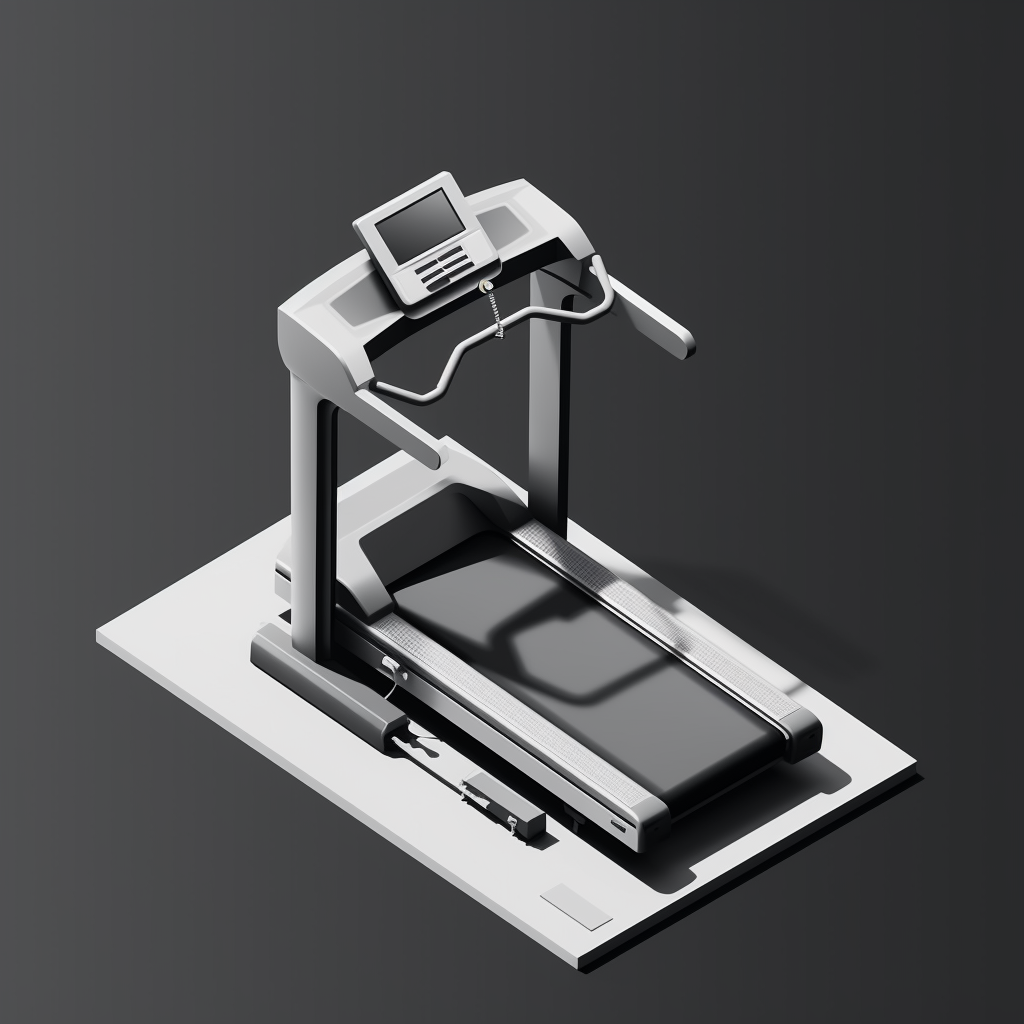 Minimalistic gym treadmill silouhette design