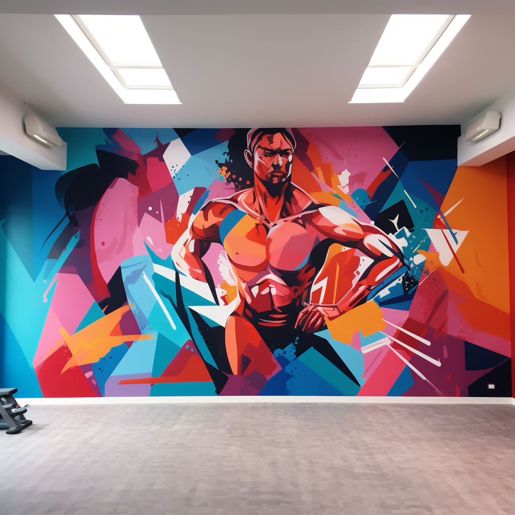 Colorful Gym Wall Mural