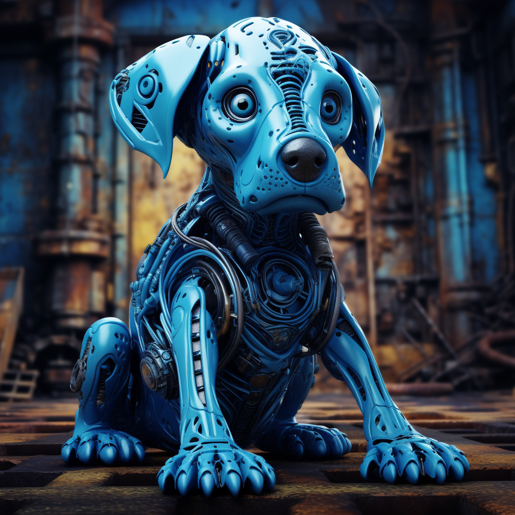 H.R. Giger Style Blues Clues Puppy