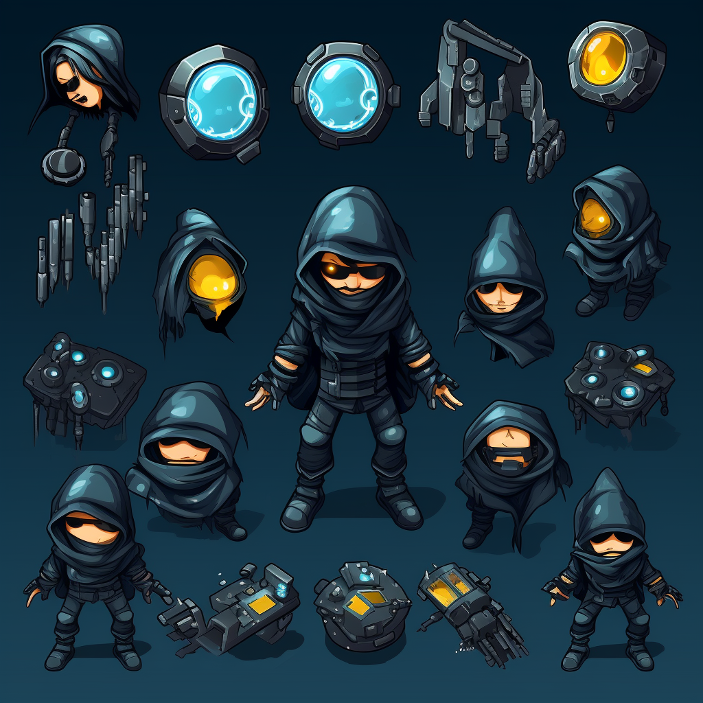 Top Down Hacker Game Asset