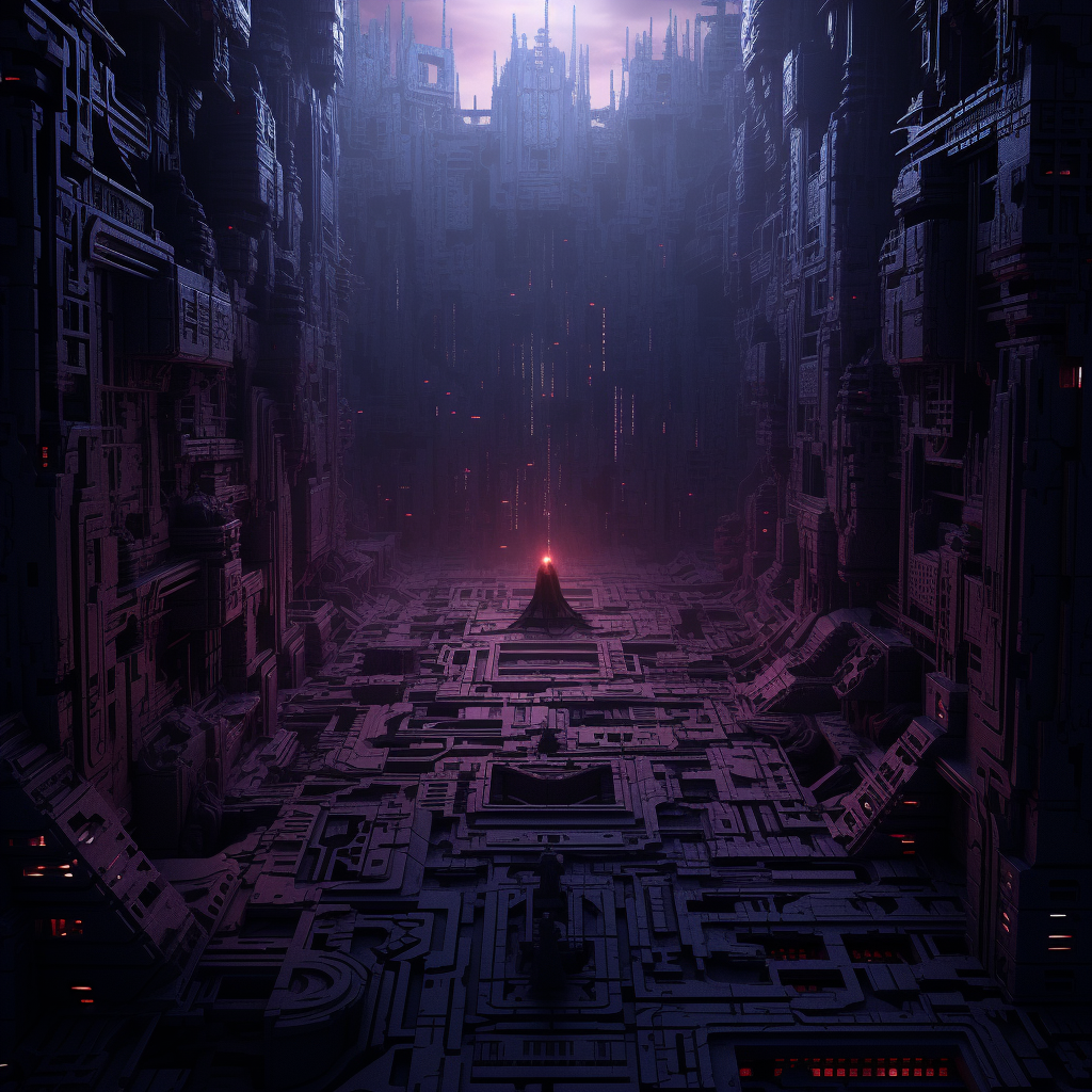 Desktop Wallpaper Background Ultra HD 8K Hacker Dark Illustration Greeble