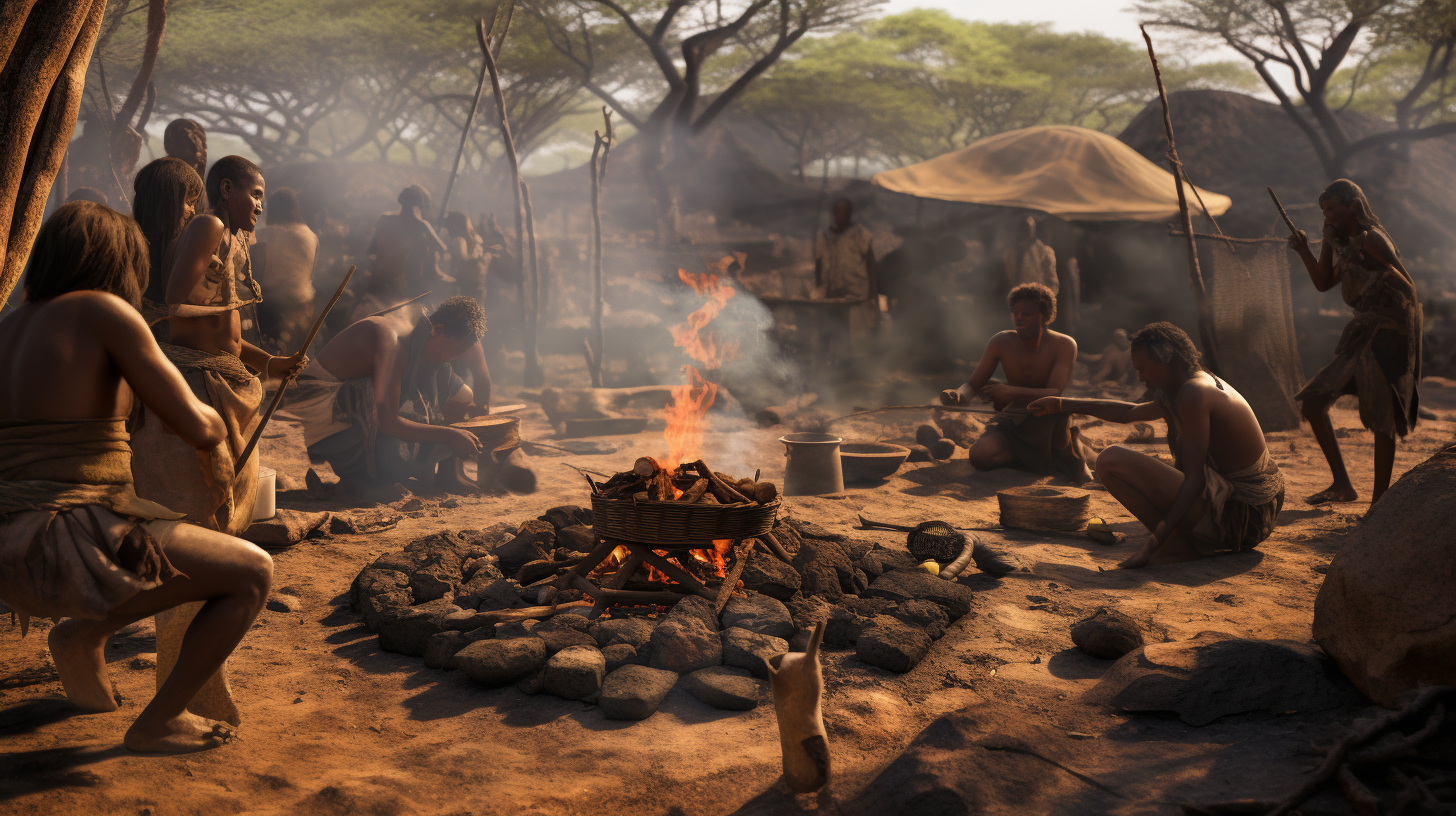 Hadza People Making Steel