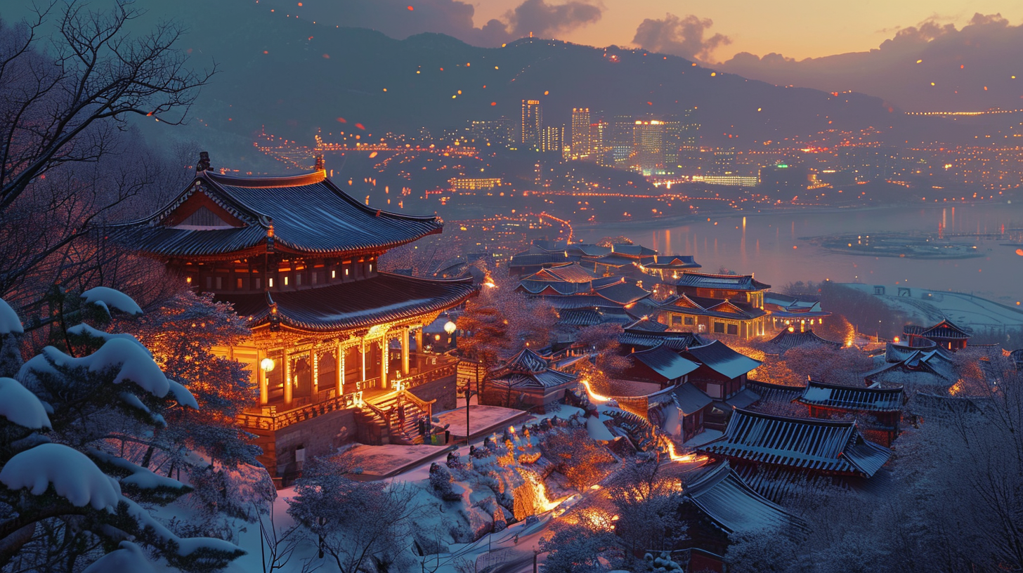 Winter view of Haedong Yonggungsa Temple in Busan