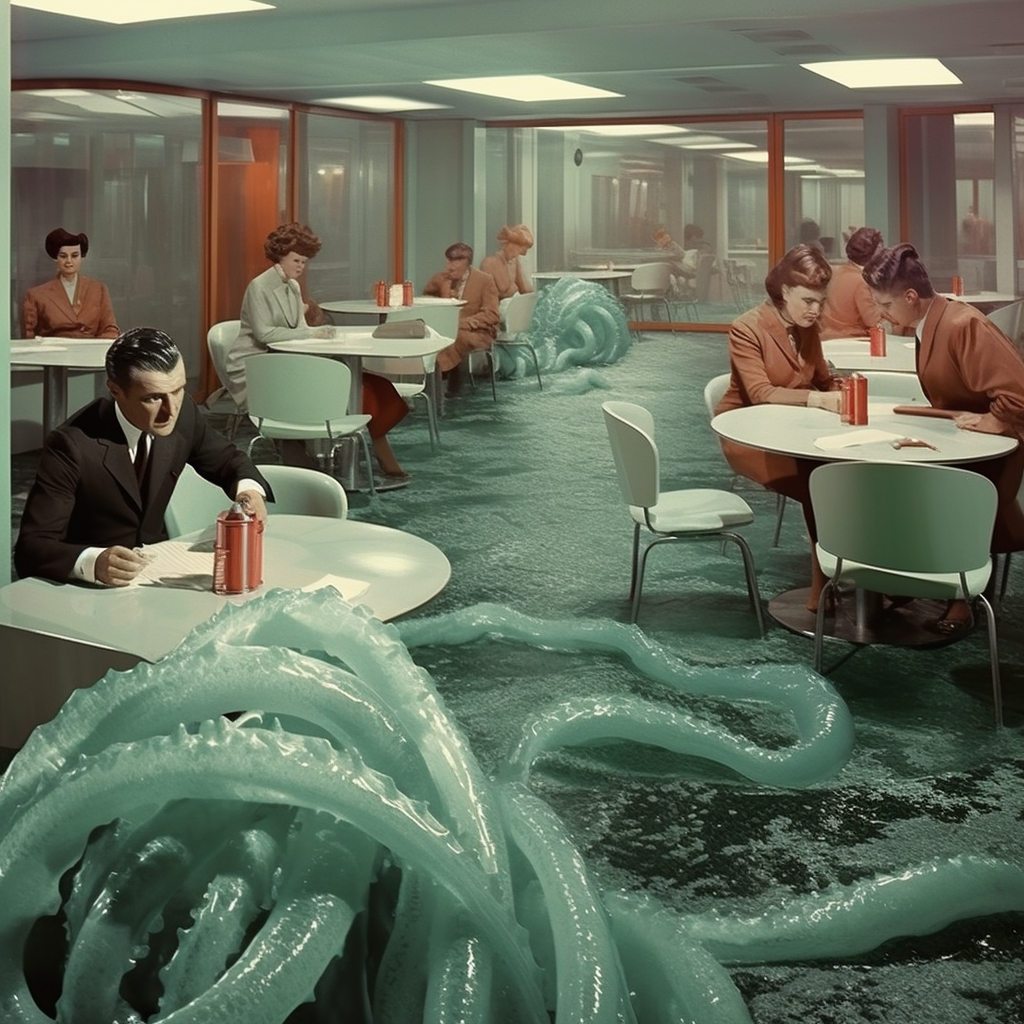 Hagfishes slime in hospital cafeteria