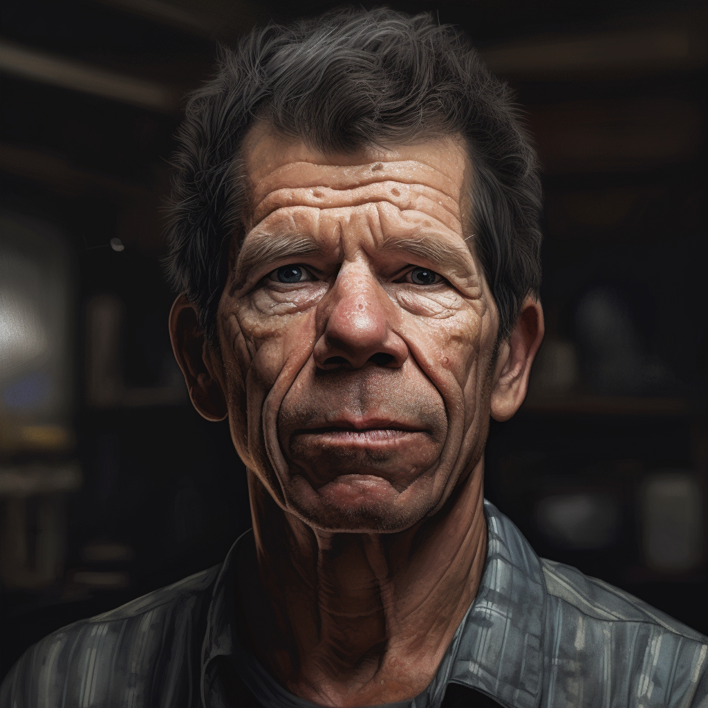 Hyper realistic portrait of Hal Finney