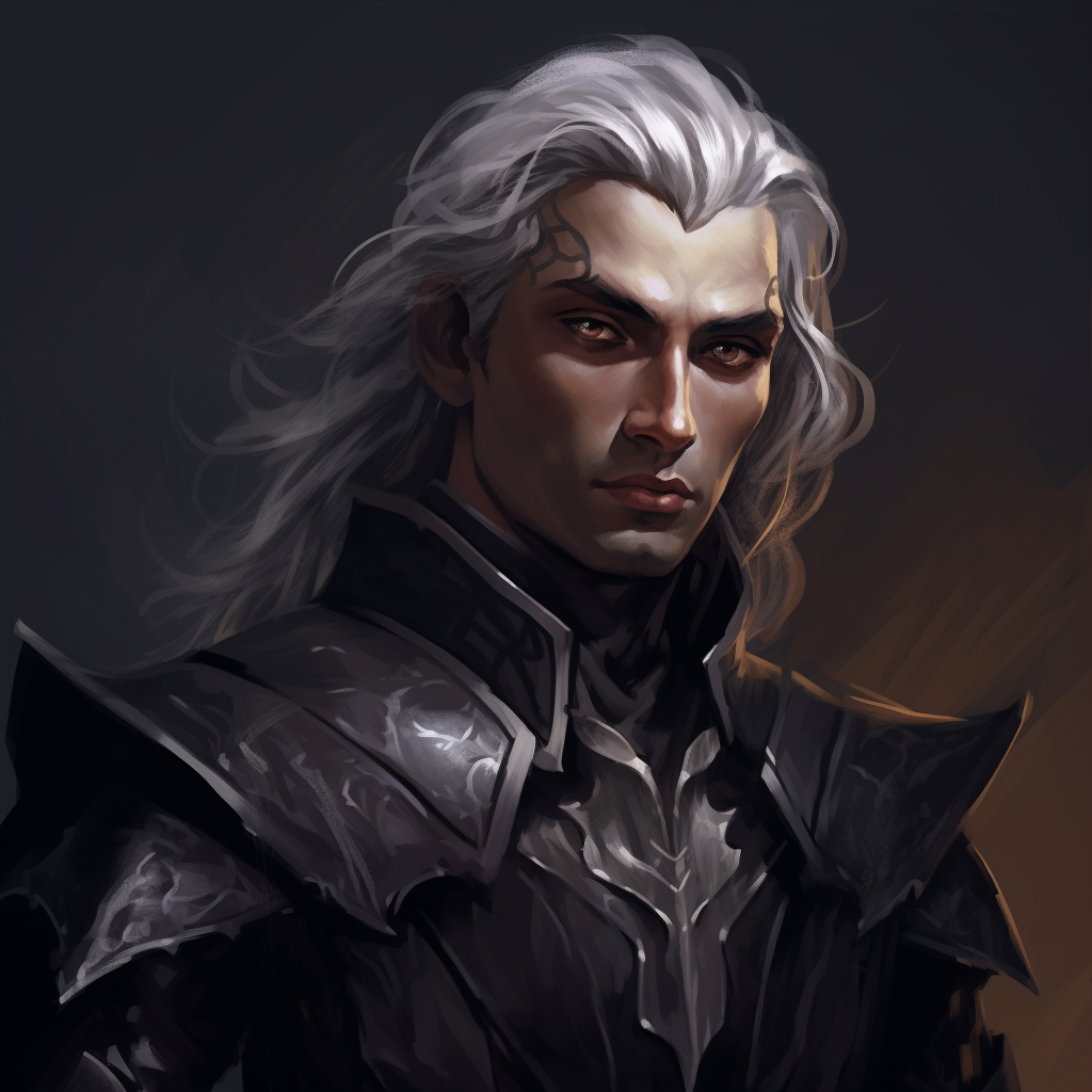 Charismatic Half-Elf Drow Male Paladin Warlock