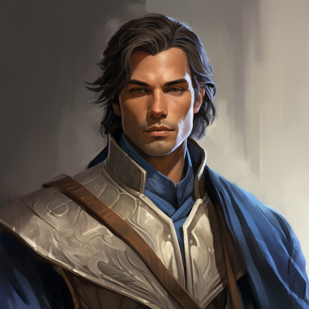 Portrait of a Half Elf Male