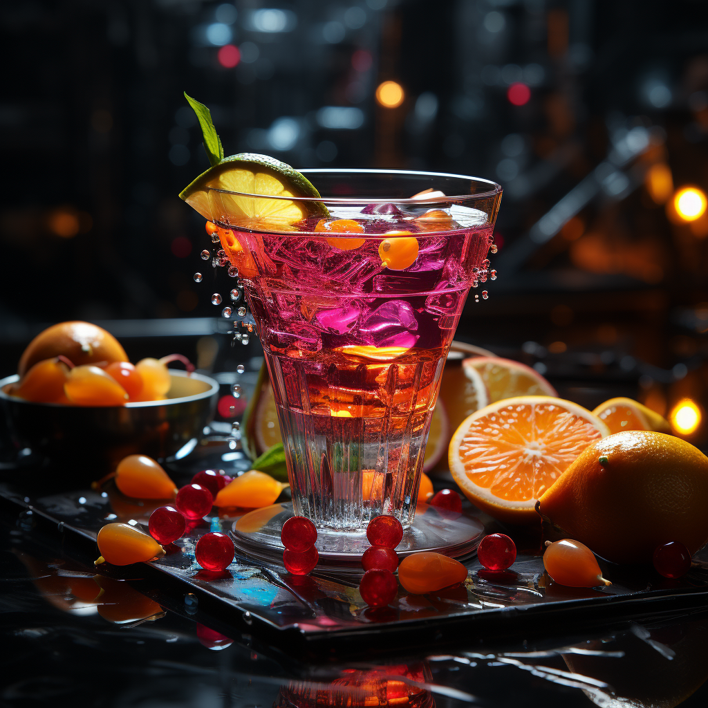 Vibrant Halloween abstract cocktail