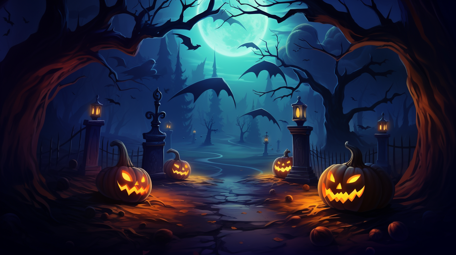 Cartoon-style Halloween background image