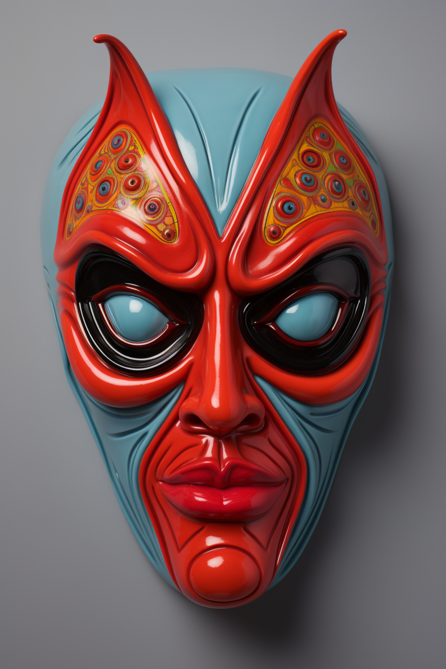 Colorful Dracula Mask in Sharp Focus