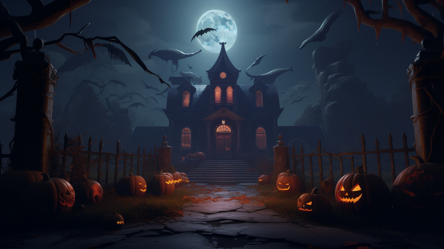 Halloween Fortnite Lobby with Pumpkins and Graves