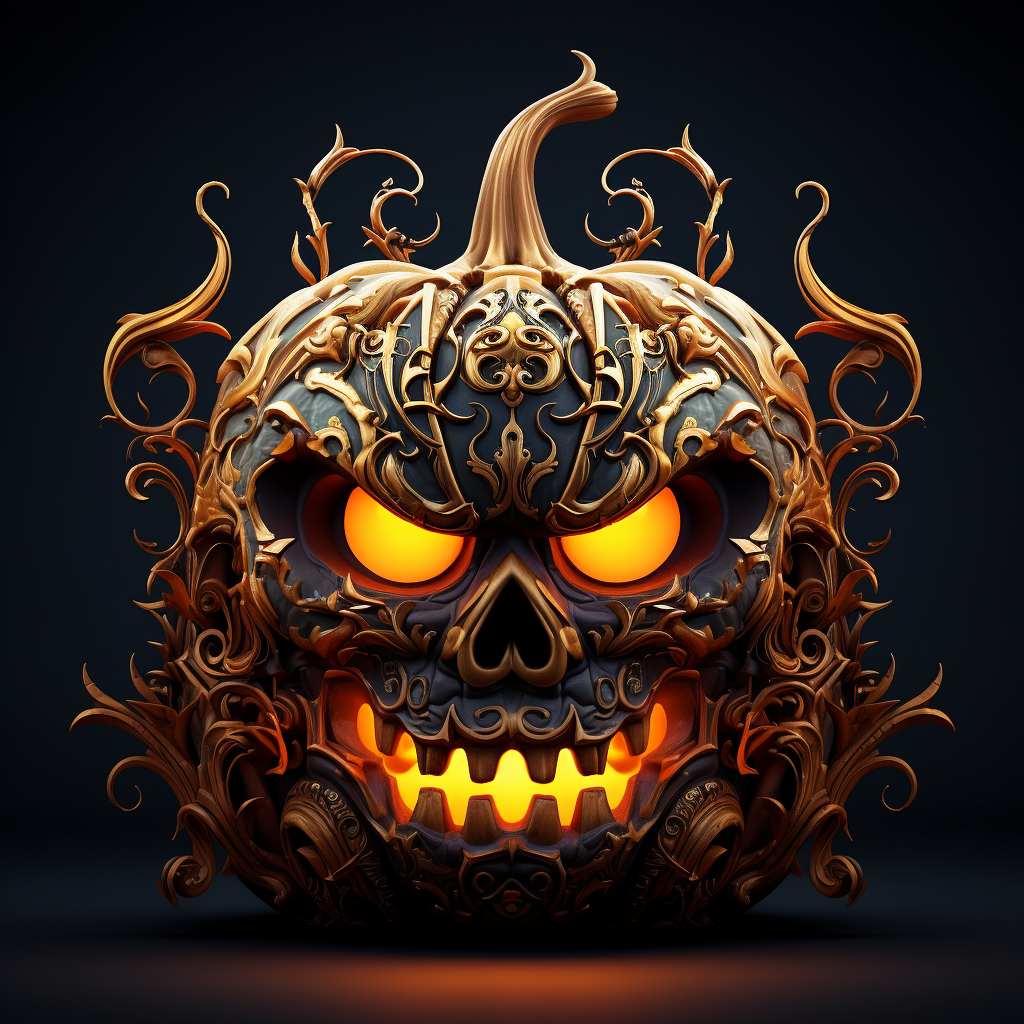 Stylish Halloween Jack-o-Lantern Artwork